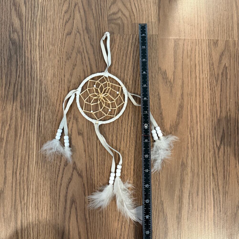 Native American Dream Catcher 4" White